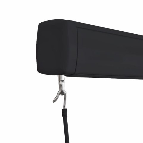 Ręcznie zwijana markiza kasetowa, 350x250 cm, niebiesko-biała