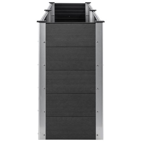 Podwyższona donica ogrodowa, 200x100x91 cm, WPC, szara