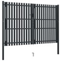 Dwuskrzydłowa brama ogrodzeniowa, stal, 306x200 cm, antracytowa