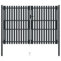 Dwuskrzydłowa brama ogrodzeniowa, stal, 306x200 cm, antracytowa