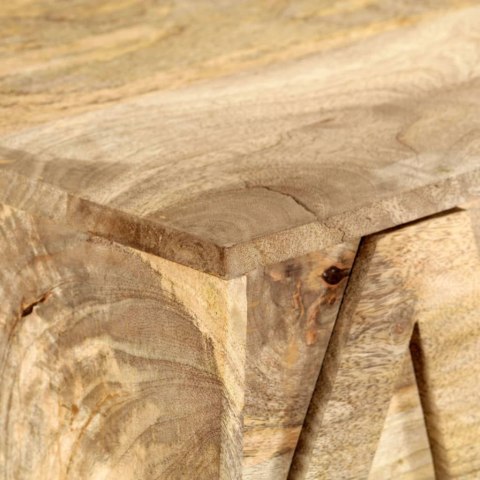 Komoda z 6 szufladami, alfabet, 120x35x79 cm, lite drewno mango