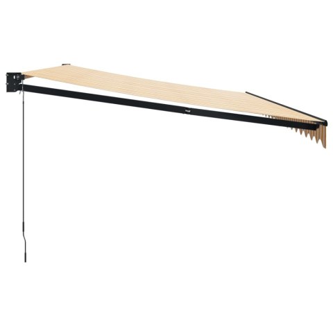 Zwijana markiza, żółto-biała, 5x3 m, tkanina i aluminium