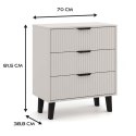 Komoda Scandi 3S SLIM KASZMIR BEŻ