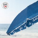 Parasol plażowy Aktive Niebieski 220 x 210 x 220 cm (6 Sztuk)