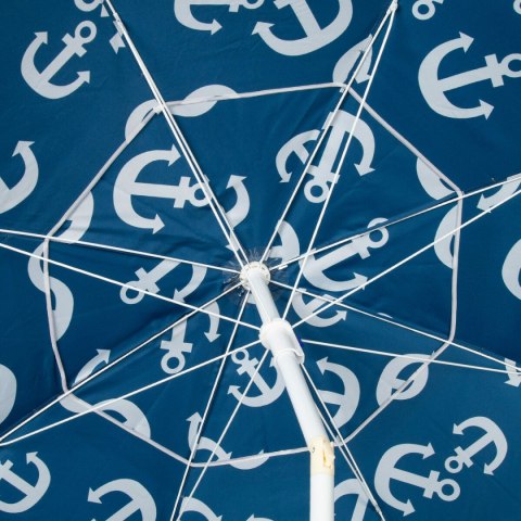 Parasol plażowy Aktive Niebieski 220 x 210 x 220 cm (6 Sztuk)