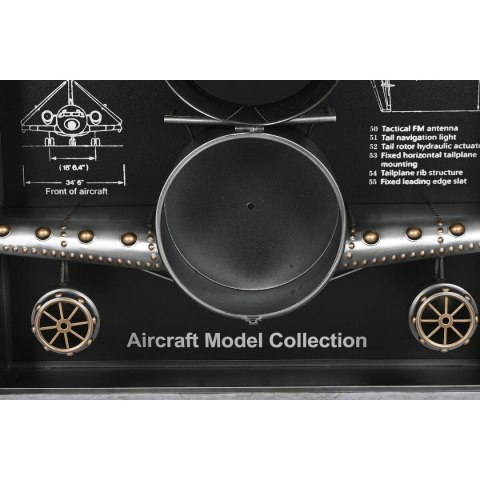 Zegar Ścienny Home ESPRIT Złoty Srebrzysty Metal Samolot Vintage 175 x 21 x 64 cm