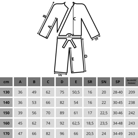 KIMONO ENERO JUDO AIKIDO 140CM NIEBIESKIE