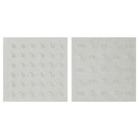 Dekoracja ścienna Home ESPRIT Biały Drewno MDF Nowoczesny 80 x 6,5 x 80 cm