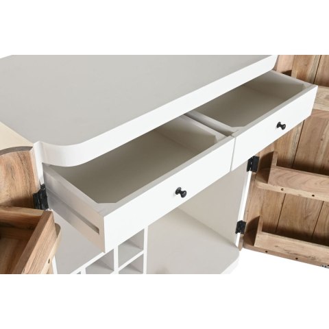 Stojak na Butelki Home ESPRIT Biały Naturalny 85 x 50 x 100 cm