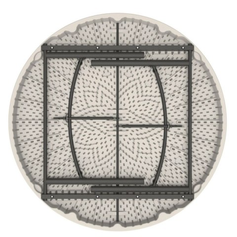 Stolik Lifetime Krem 152 x 74 x 152 cm Stal Plastikowy