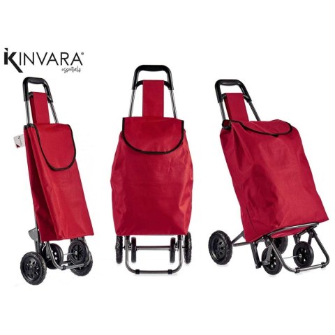 Wózek na Zakupy Kinvara Czarny Czerwony 22 x 98 x 38 cm (6 Sztuk)