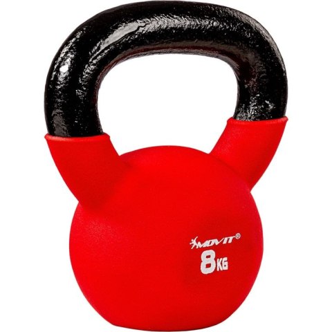 Hantle Kettlebell neoprenowe czerwone - 8 kg