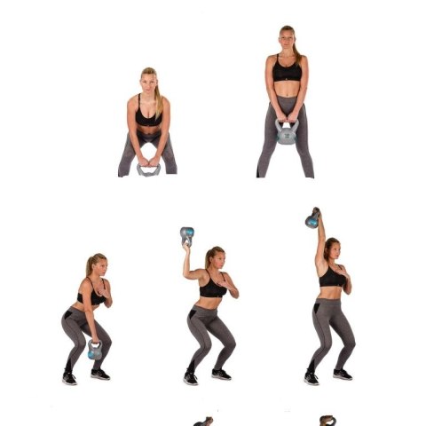 Hantle Kettlebell neoprenowe czerwone - 8 kg