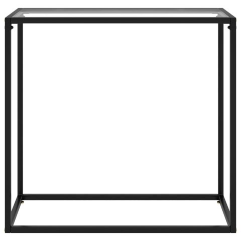 Stolik konsolowy, przezroczysty, 80x35x75 cm, szkło hartowane