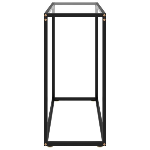 Stolik konsolowy, przezroczysty, 80x35x75 cm, szkło hartowane