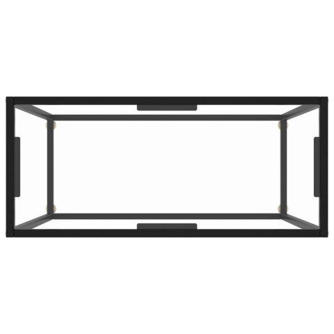 Stolik konsolowy, przezroczysty, 80x35x75 cm, szkło hartowane