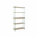 Regał DKD Home Decor 90 x 35 x 180 cm Szkło Naturalny Drewno Przezroczysty Drewno MDF