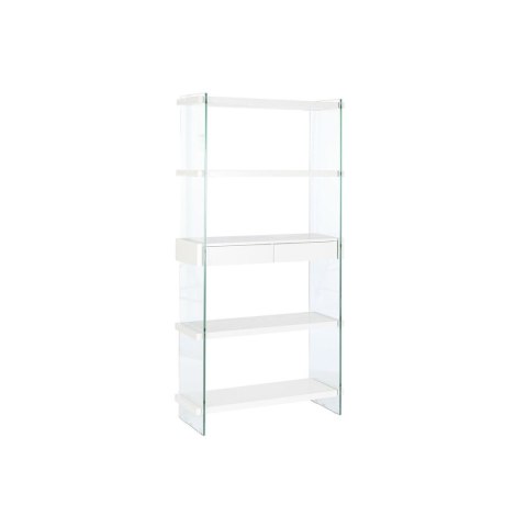 Regał DKD Home Decor Biały Przezroczysty Szkło Drewno MDF 90 x 35 x 180 cm (1)