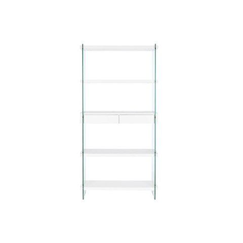 Regał DKD Home Decor Biały Przezroczysty Szkło Drewno MDF 90 x 35 x 180 cm (1)