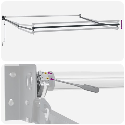 Automatyczna Chowana Markiza Beżowa 300x250 cm, Materiał na Markizę do Ramy 3x2.5 m Beżowy