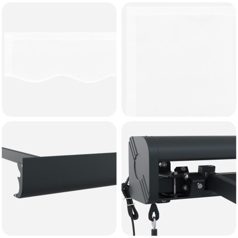 Markiza Automatyczna Chowana Biała 300x250 cm, Materiał na wymianę do ramy 3x2.5 m Biały