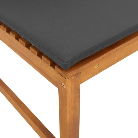 Zestaw ławek ogrodowych 5-częściowy z poduszkami z litego drewna akacjowego