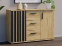 Komoda 120 cm dąb craft z szufladami i uchwytami