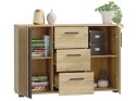 Komoda 120 cm dąb craft z szufladami i uchwytami