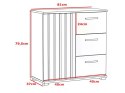 Komoda 80 cm dąb craft z szufladami i uchwytami