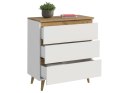 Komoda skandynawska biała dąb craft 80 cm