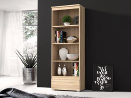 Regał dąb sonoma otwarty z półkami do pokoju młodzieżowego