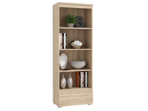 Regał dąb sonoma otwarty z półkami do pokoju młodzieżowego