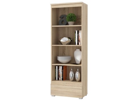 Regał dąb sonoma otwarty z półkami do pokoju młodzieżowego