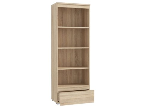 Regał dąb sonoma otwarty z półkami do pokoju młodzieżowego