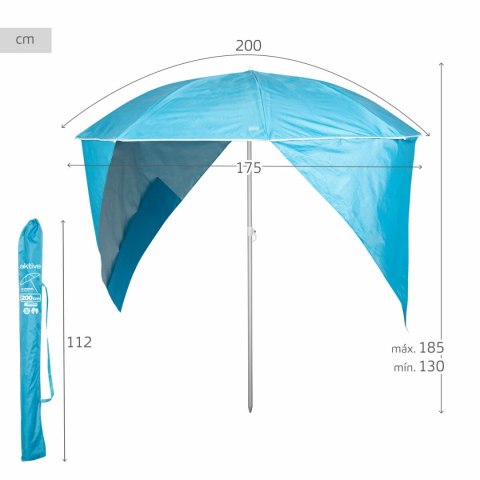 Parasol Aktive Niebieski 200 x 185 x 200 cm (6 Sztuk)