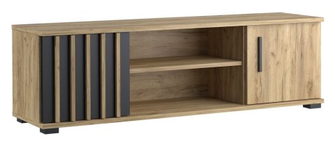 Szafka RTV 140 cm dąb craft z półką i drzwiami komoda