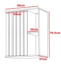 Szafka wisząca 60 cm z drzwiami z lamelami