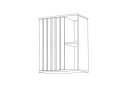 Szafka wisząca 60 cm z drzwiami z lamelami