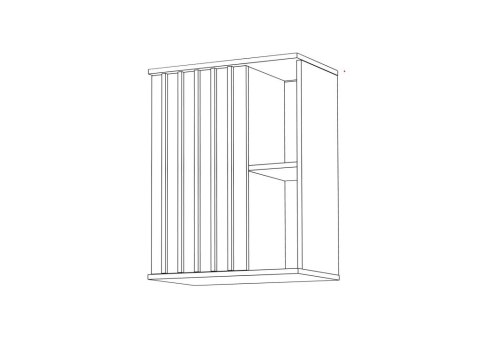 Szafka wisząca 60 cm z drzwiami z lamelami