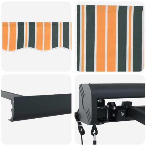 Automatyczna Markiza Chowana Zielona i Żółta 300x250 cm