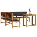 Zestaw mebli do jadalni ogrodowej 4-częściowy z poduszkami z litego drewna akacjowego