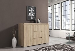 Komoda dąb sonoma 120 cm z szufladami do salonu