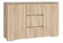 Komoda dąb sonoma 120 cm z szufladami do salonu