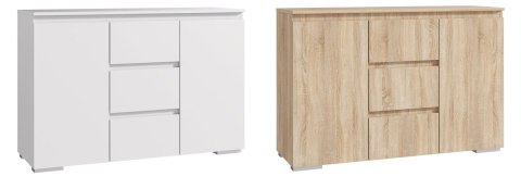 Komoda dąb sonoma 120 cm z szufladami do salonu
