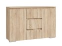 Komoda dąb sonoma 120 cm z szufladami do salonu