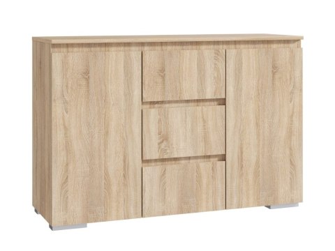 Komoda dąb sonoma 120 cm z szufladami do salonu