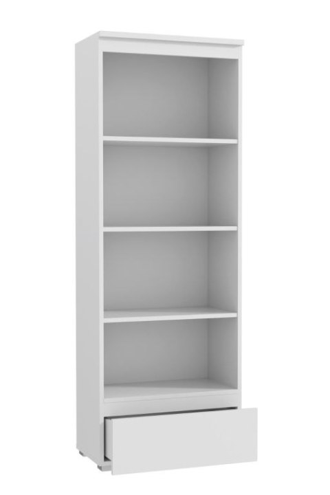 Regał biały otwarty z półkami do pokoju młodzieżowego