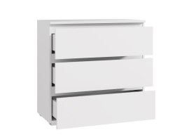 Komoda biała 80 cm z szufladami do salonu