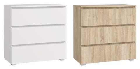 Komoda dąb sonoma 80 cm z szufladami do salonu