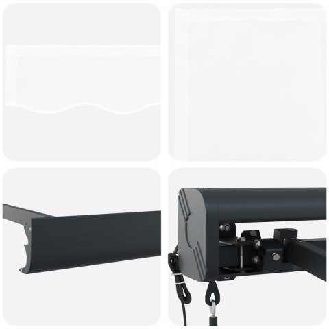 Markiza automatyczna chowana Biała 350x250 cm, Materiał wymienny do markizy na ramę 3.5x2.5 m Biały